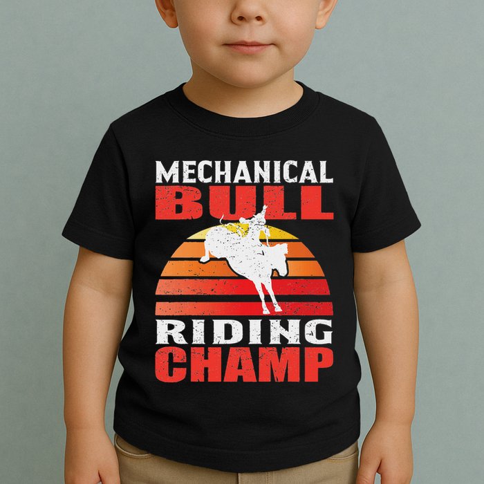 Mechanical Bull Riding Toddler T-Shirt