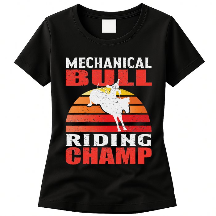 Mechanical Bull Riding Womens T-Shirt