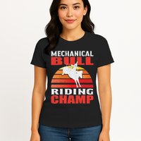 Mechanical Bull Riding Womens T-Shirt
