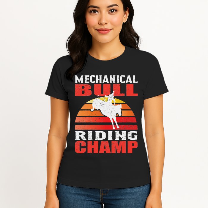 Mechanical Bull Riding Womens T-Shirt