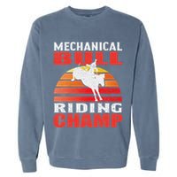 Mechanical Bull Riding Garment-Dyed Sweatshirt