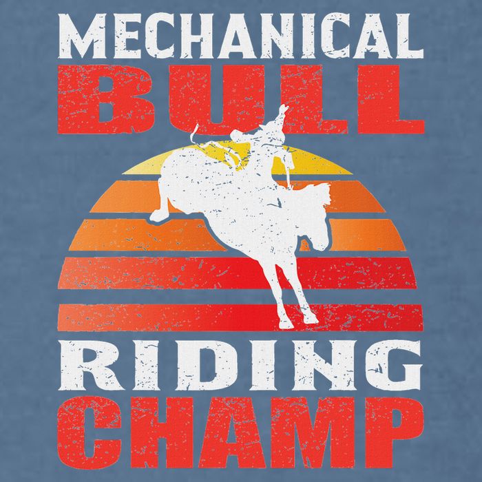 Mechanical Bull Riding Garment-Dyed Sweatshirt