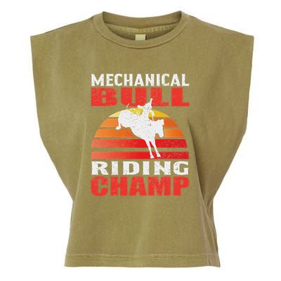 Mechanical Bull Riding Garment-Dyed Women's Muscle Tee