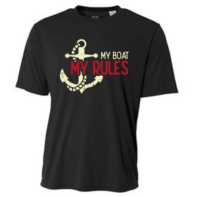 My Boat Rules Pocket Captain Owner Cooling Performance Crew T-Shirt