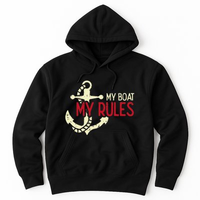 My Boat Rules Pocket Captain Owner Hoodie