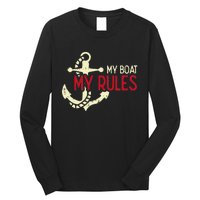 My Boat Rules Pocket Captain Owner Long Sleeve Shirt