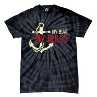 My Boat Rules Pocket Captain Owner Tie-Dye T-Shirt