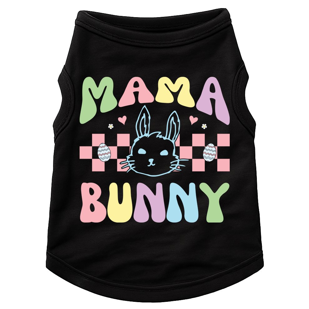 Mama Bunny Retro Colorful Cute Holiday Doggie Tank
