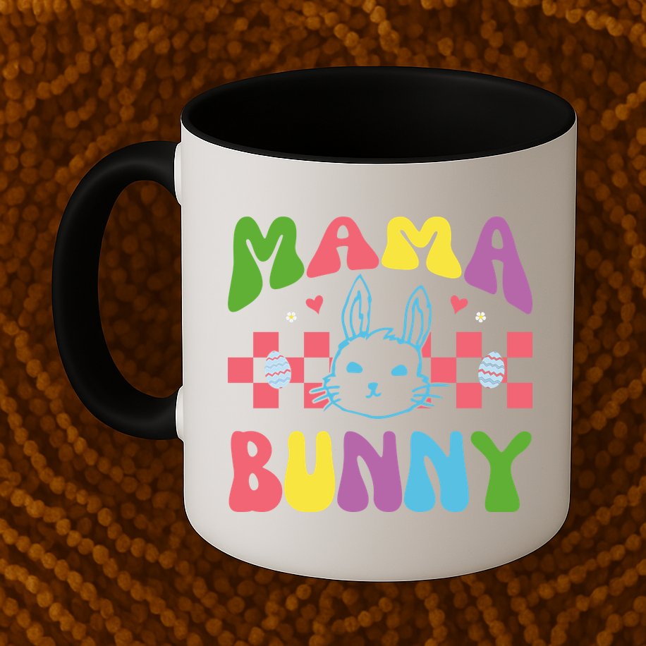 Mama Bunny Retro Colorful Cute Holiday Mug