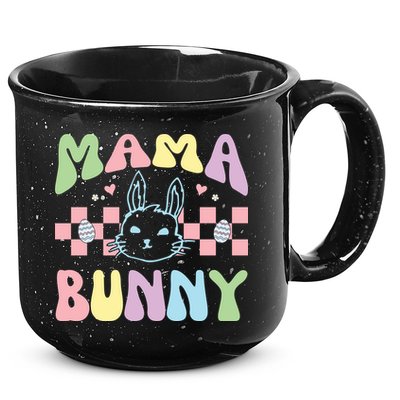 Mama Bunny Retro Colorful Cute Holiday 15oz Campfire Ceramic Mug