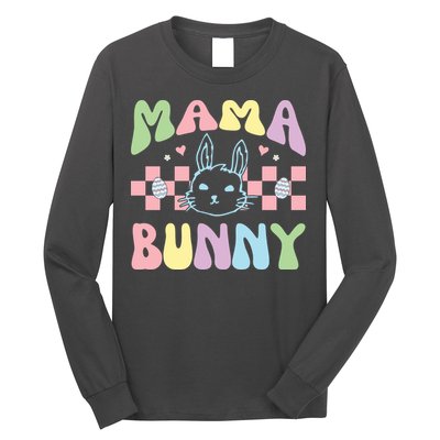 Mama Bunny Retro Colorful Cute Holiday Long Sleeve Shirt