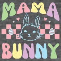 Mama Bunny Retro Colorful Cute Holiday Button