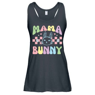 Mama Bunny Retro Colorful Cute Holiday Ladies Essential Flowy Tank