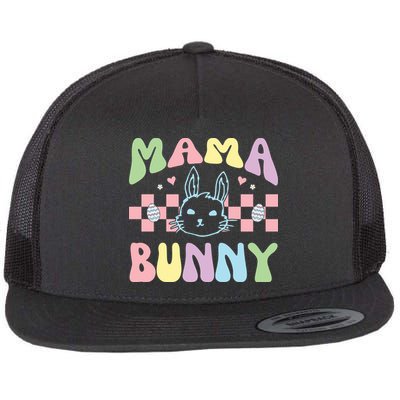 Mama Bunny Retro Colorful Cute Holiday Flatbill Hat