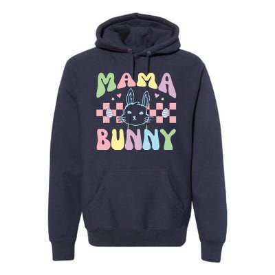 Mama Bunny Retro Colorful Cute Holiday Premium Hoodie