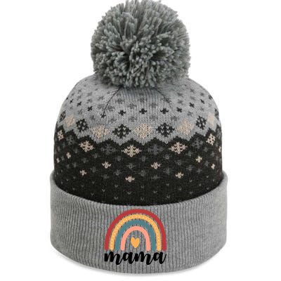 Mama Boho Rainbow The Baniff Cuffed Pom Beanie