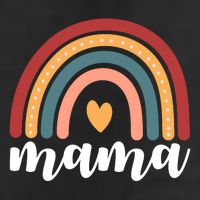 Mama Boho Rainbow 7 Panel Mesh Trucker Snapback Hat