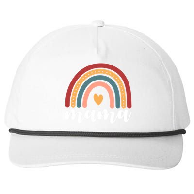 Mama Boho Rainbow Snapback Five-Panel Rope Hat