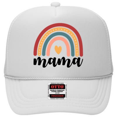 Mama Boho Rainbow High Crown Mesh Back Trucker Hat