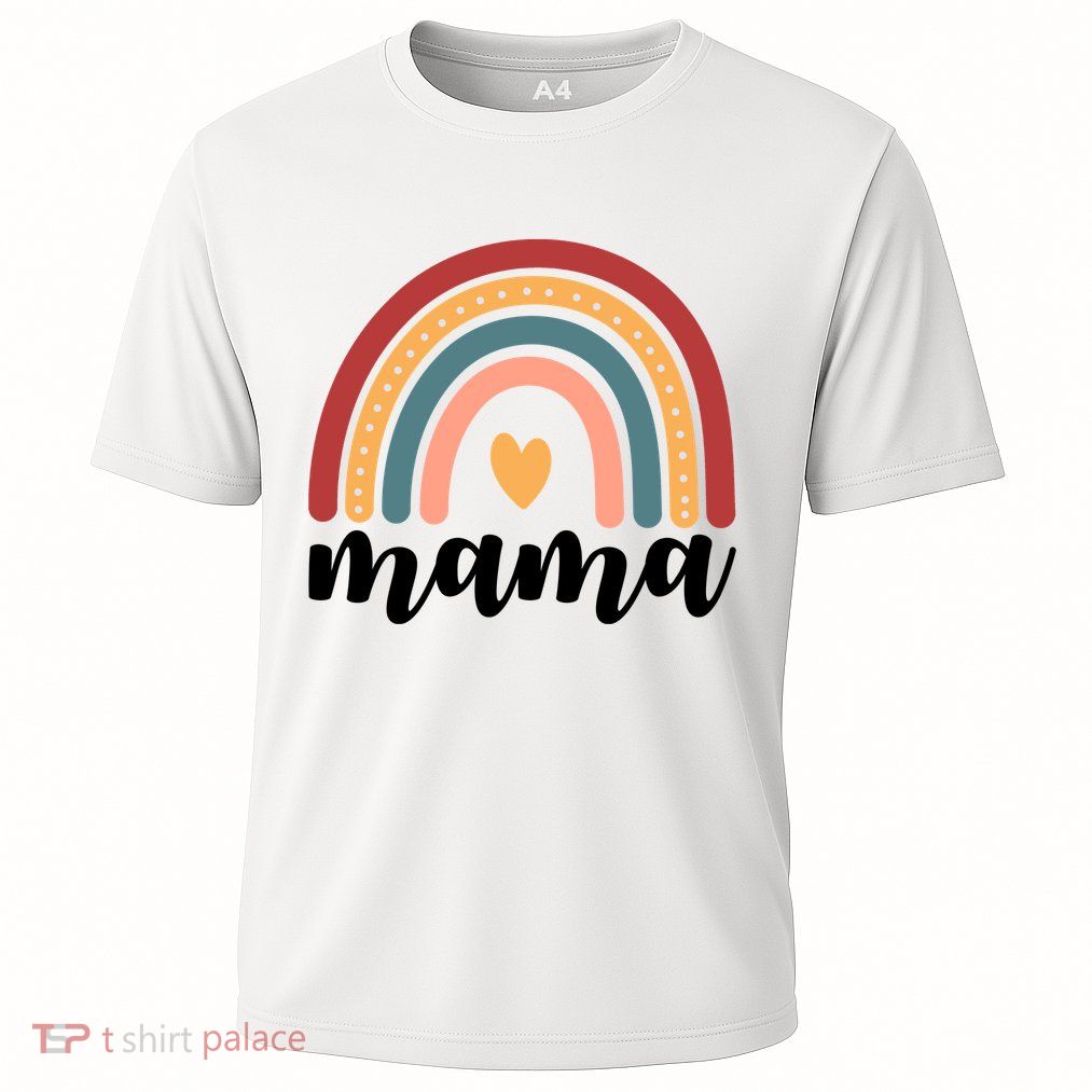 Mama Boho Rainbow Cooling Performance Crew T-Shirt