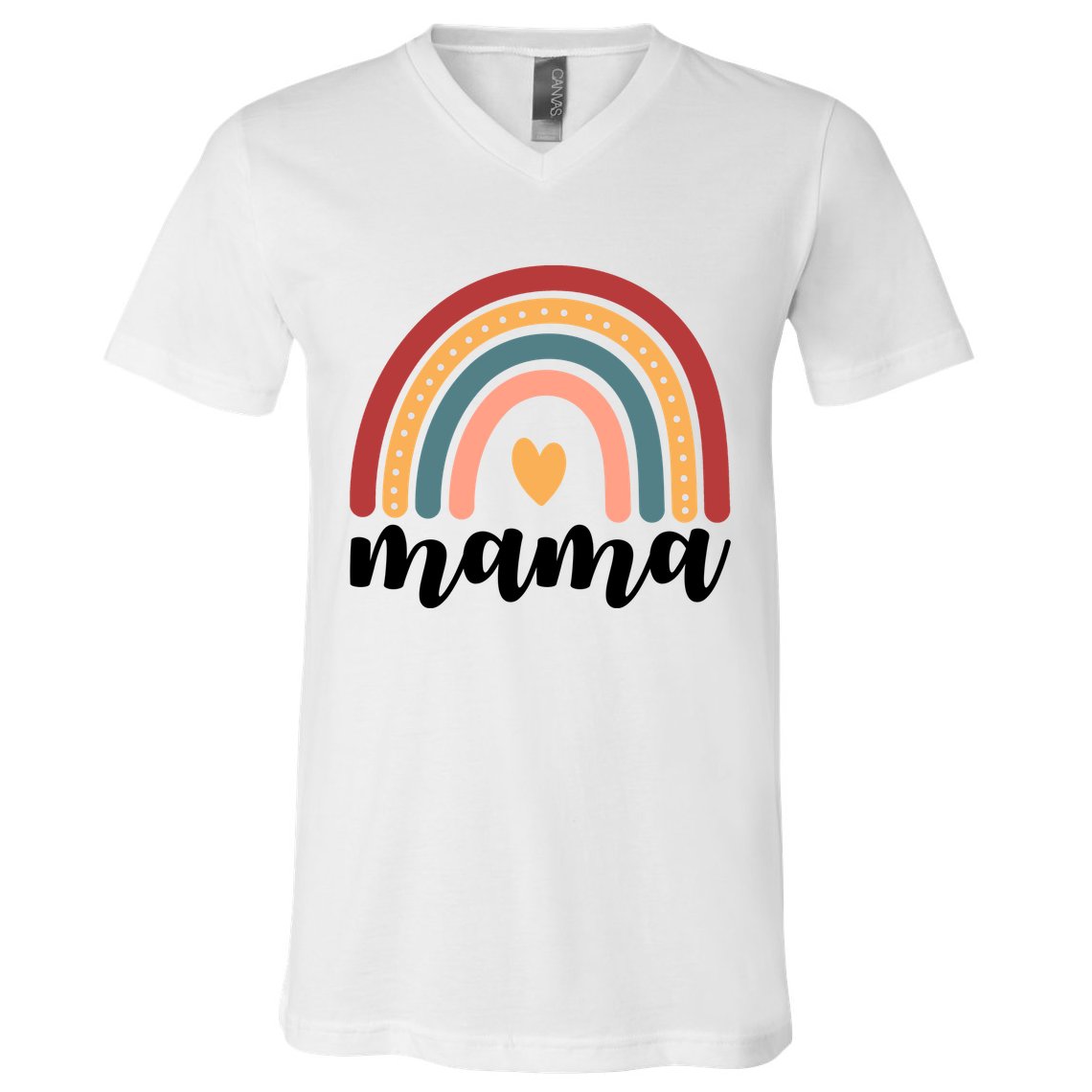 Mama Boho Rainbow V-Neck T-Shirt