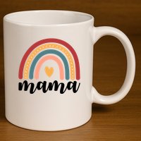 Mama Boho Rainbow 11oz C Handle Ceramic Mug