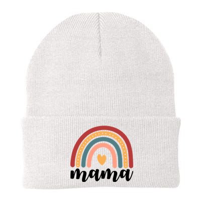 Mama Boho Rainbow Knit Cap Winter Beanie