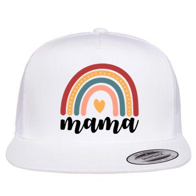 Mama Boho Rainbow Flat Bill Trucker Hat