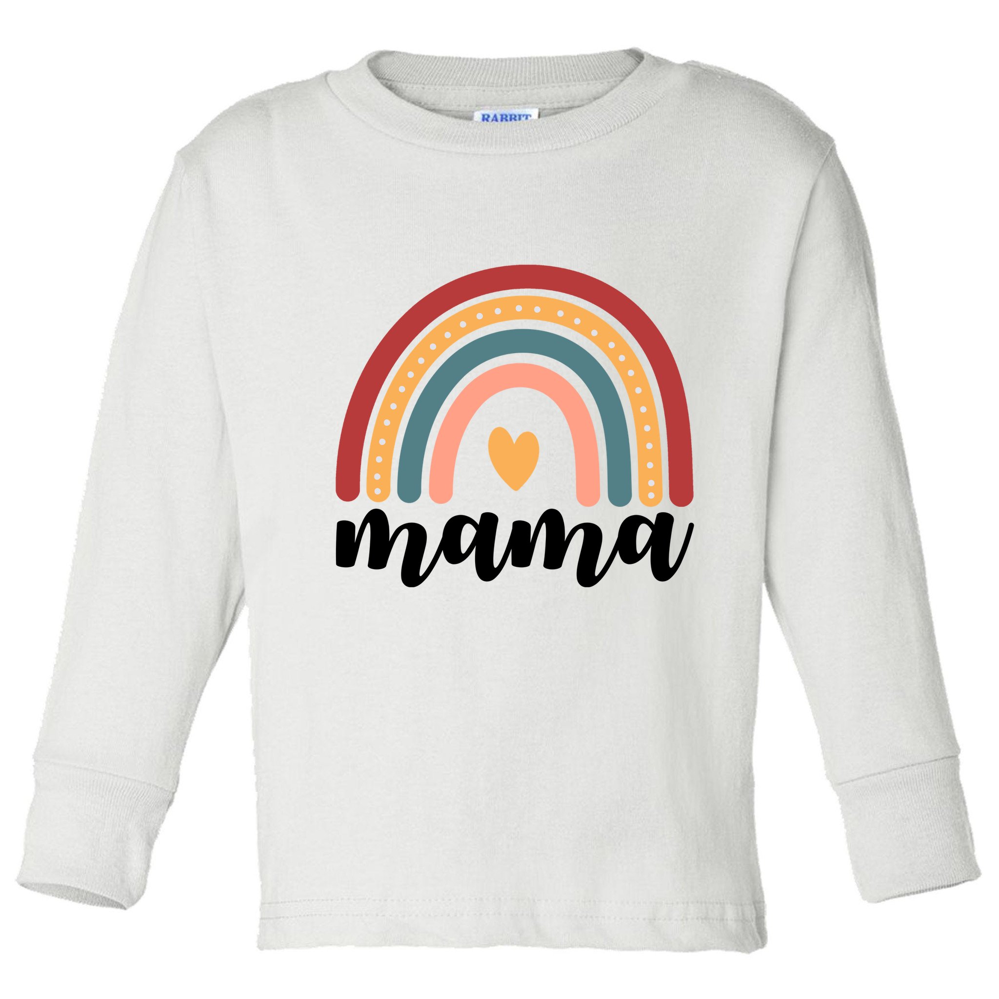 Mama Boho Rainbow Toddler Long Sleeve Shirt
