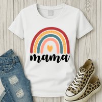 Mama Boho Rainbow Womens T-Shirt
