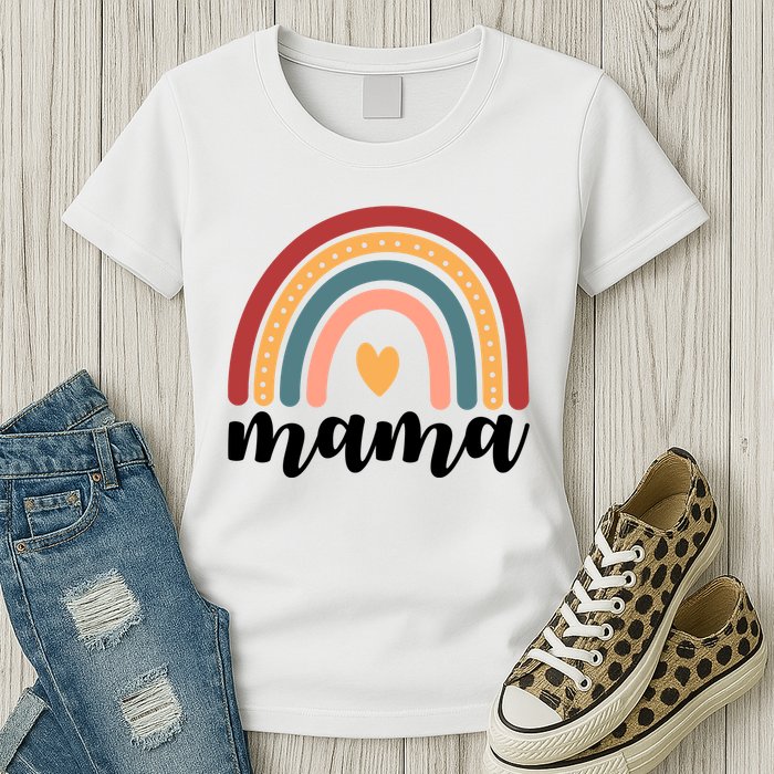 Mama Boho Rainbow Womens T-Shirt