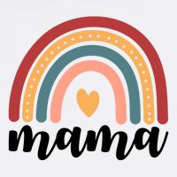Mama Boho Rainbow Womens T-Shirt