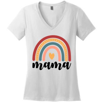 Mama Boho Rainbow Women's V-Neck T-Shirt
