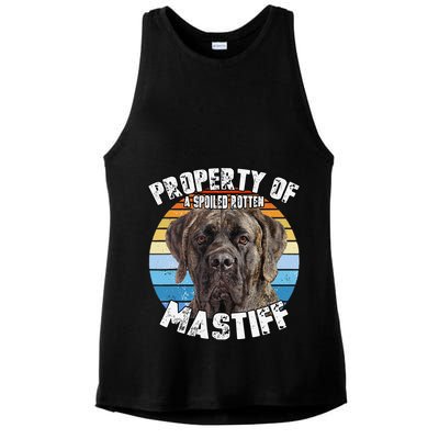 Mastiff Brindle Retro Property Of Cute Dog Ladies PosiCharge Tri-Blend Wicking Tank