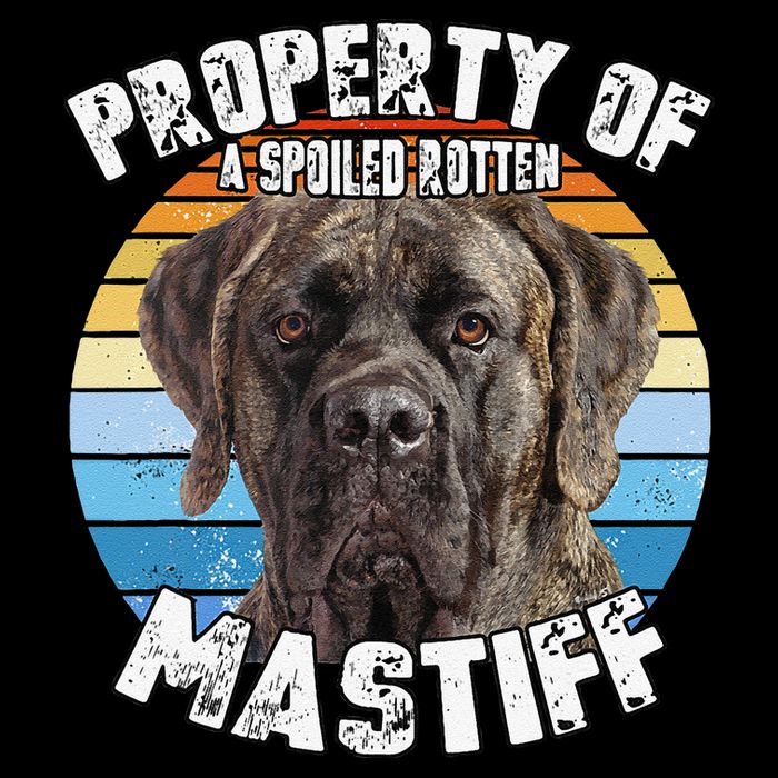 Mastiff Brindle Retro Property Of Cute Dog 7-Panel Snapback Hat