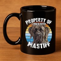 Mastiff Brindle Retro Property Of Cute Dog 11oz C Handle Ceramic Mug