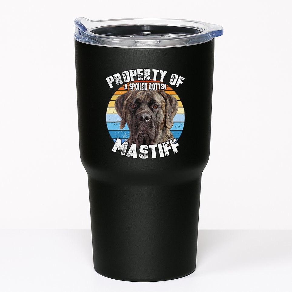 Mastiff Brindle Retro Property Of Cute Dog Tumbler