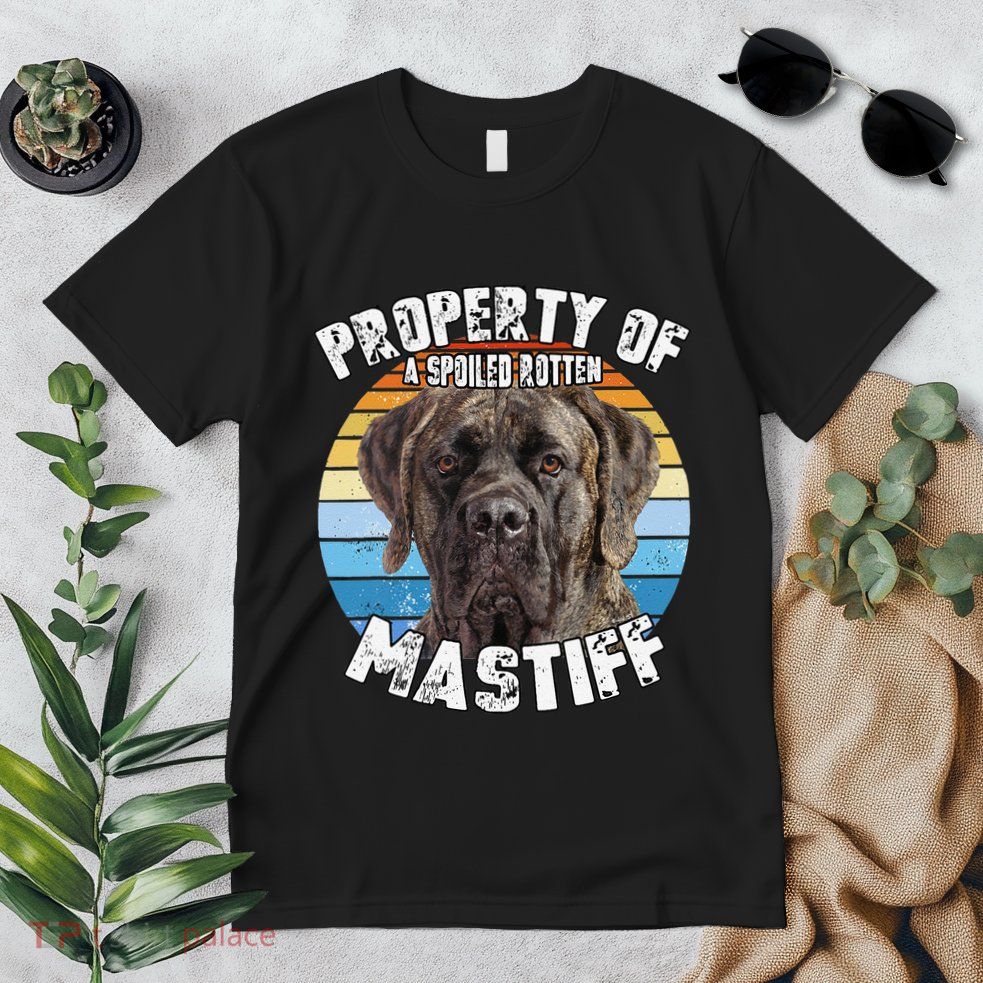 Mastiff Brindle Retro Property Of Cute Dog Premium T-Shirt