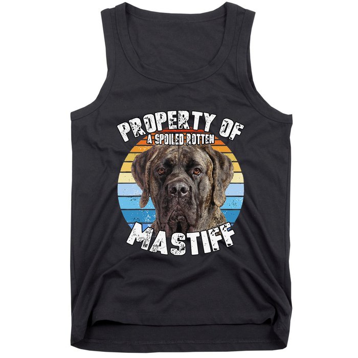 Mastiff Brindle Retro Property Of Cute Dog Tank Top