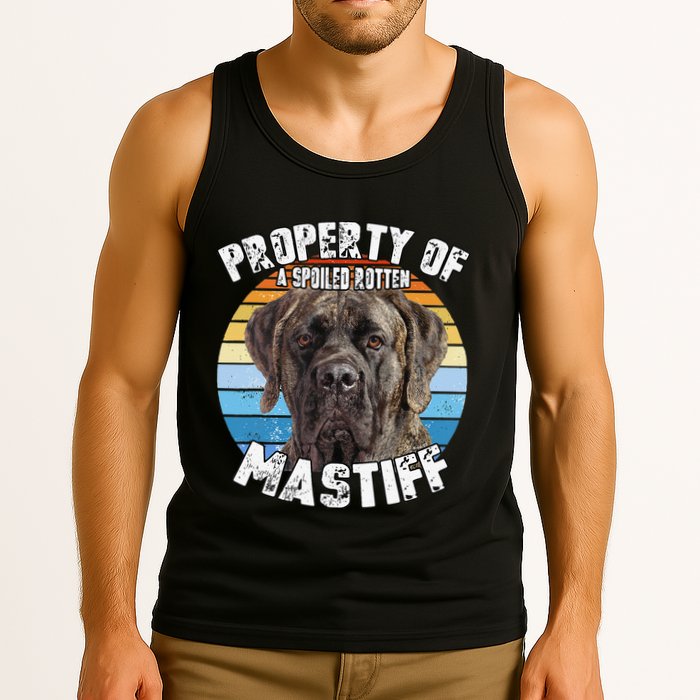 Mastiff Brindle Retro Property Of Cute Dog Tank Top