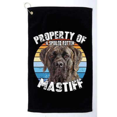 Mastiff Brindle Retro Property Of Cute Dog Golf Towel