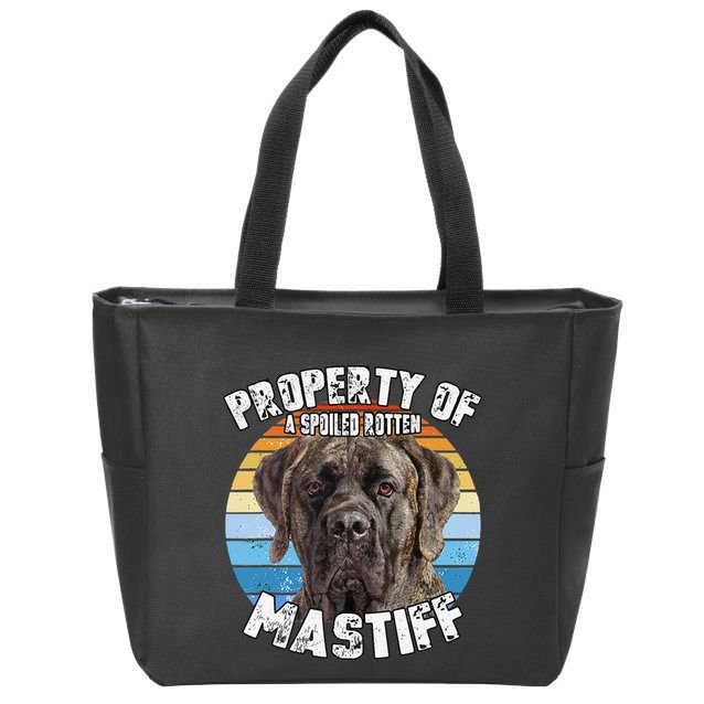 Mastiff Brindle Retro Property Of Cute Dog Zip Tote Bag