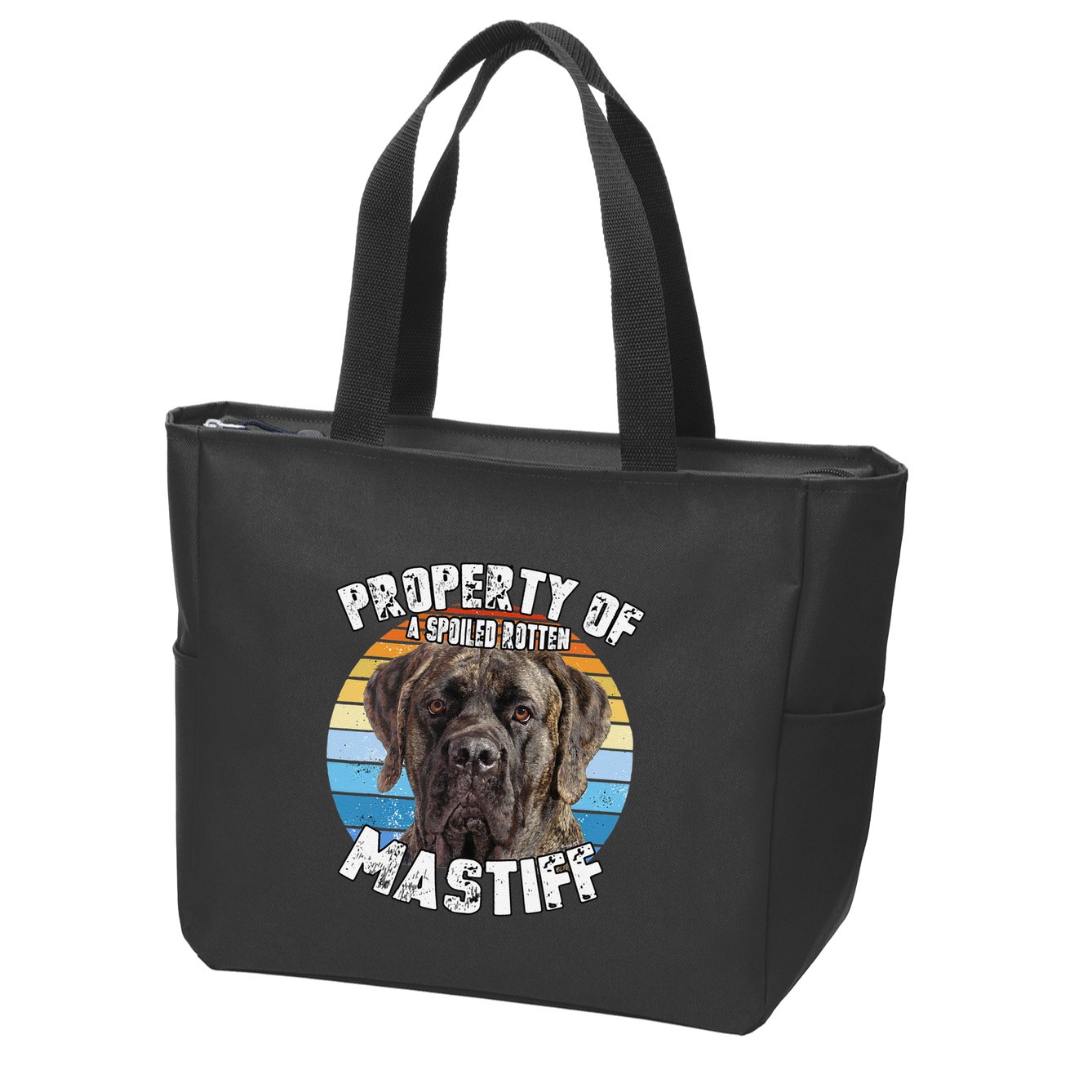 Mastiff Brindle Retro Property Of Cute Dog Zip Tote Bag