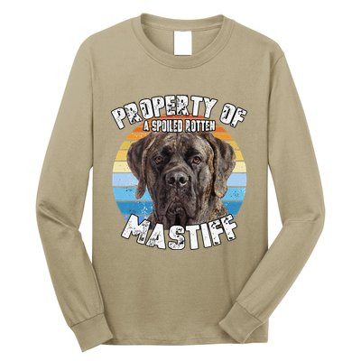 Mastiff Brindle Retro Property Of Cute Dog Long Sleeve Shirt