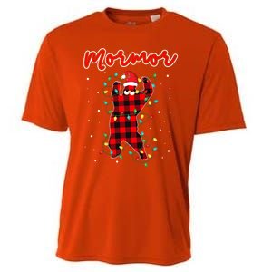 Mormor Bear Red Buffalo Plaid Grandma Bear Pajama Xmas Gift Cooling Performance Crew T-Shirt