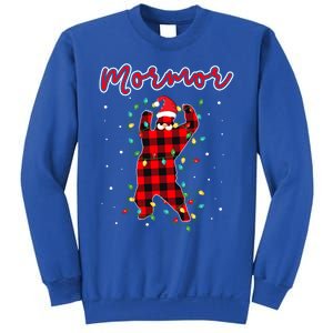 Mormor Bear Red Buffalo Plaid Grandma Bear Pajama Xmas Gift Sweatshirt