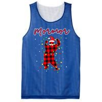 Mormor Bear Red Buffalo Plaid Grandma Bear Pajama Xmas Gift Mesh Reversible Basketball Jersey Tank