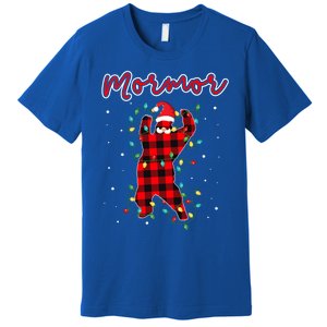 Mormor Bear Red Buffalo Plaid Grandma Bear Pajama Xmas Gift Premium T-Shirt