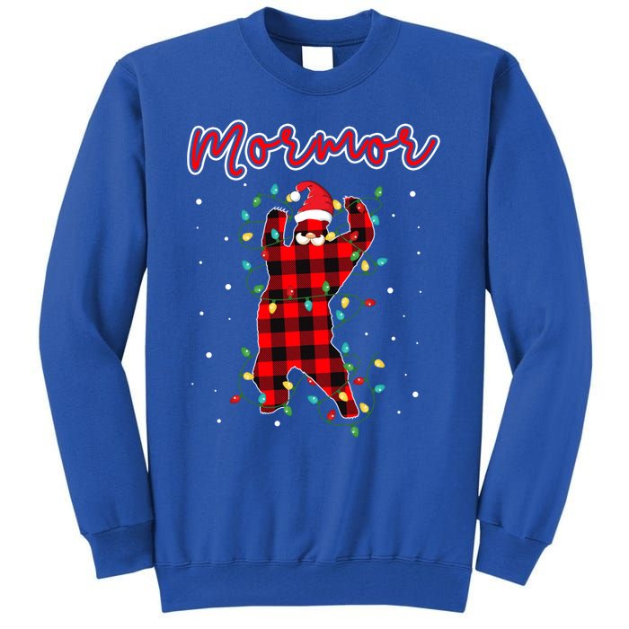 Mormor Bear Red Buffalo Plaid Grandma Bear Pajama Xmas Gift Tall Sweatshirt