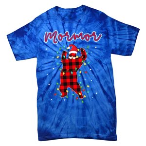 Mormor Bear Red Buffalo Plaid Grandma Bear Pajama Xmas Gift Tie-Dye T-Shirt